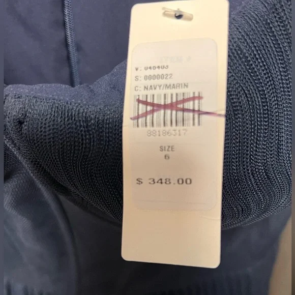 Anthropologie Hutch Amara Corset Pleated Tulle Fit & Flare Midi Dress in Navy - Picture 9 of 10